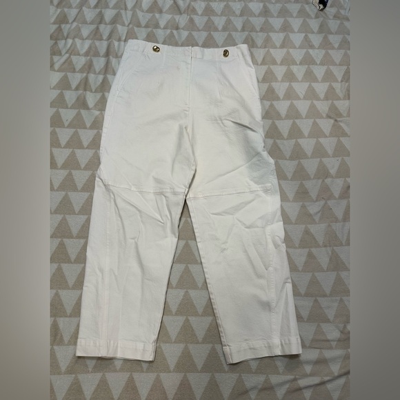 Tanya Taylor white high waist straight leg ankle jeans - Picture 2 of 4